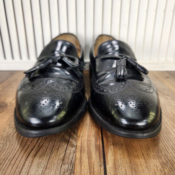 Johnston & Murphy Brogue Wingtip Tassel Loafers Mens Sz 10.5 D Black Dress Shoes main image 11